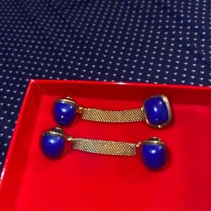 Vintage Meister Cuff Links. Lapis and 18 k gold.